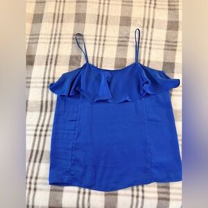 Forever 21 Royal Blue Ruffle Spaghetti Strap Cami